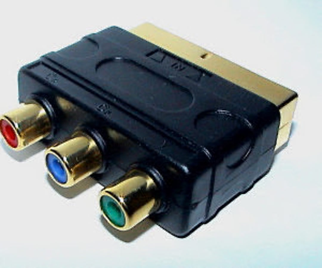 a 3 rca r/g/b to scart converter