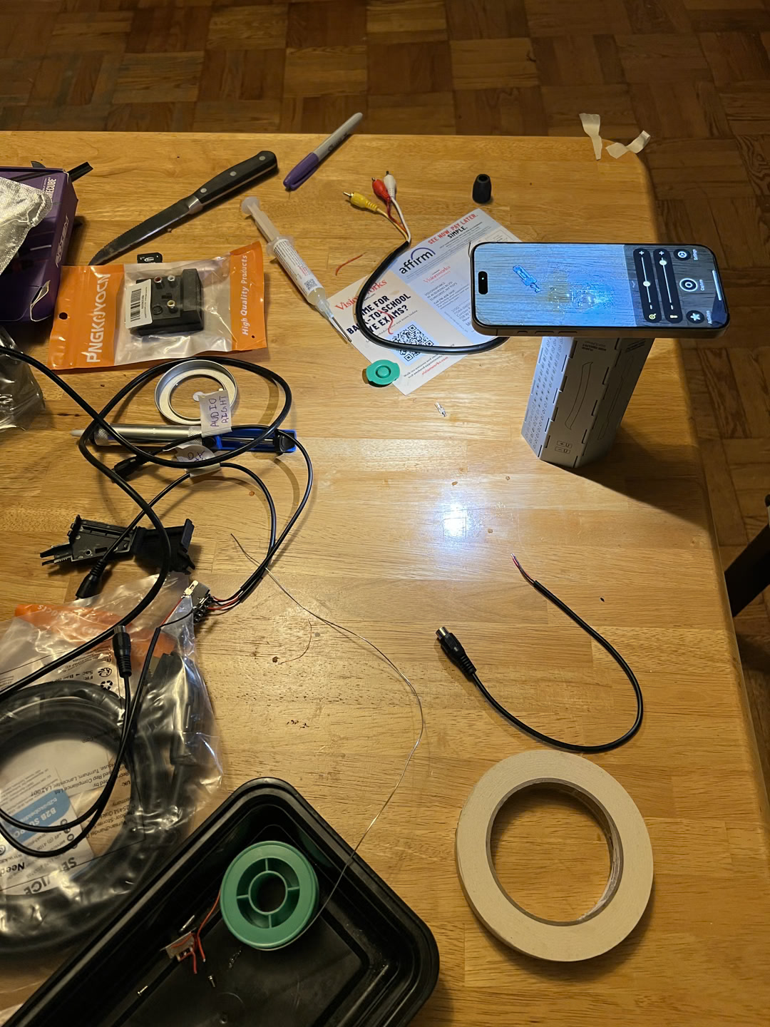 my janky soldering setup